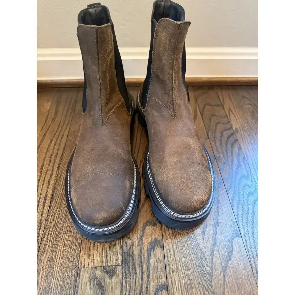 PRADA Suede Chelsea Boot Brown Size US 8 Made In Italy EUC - Picture 14 of 14